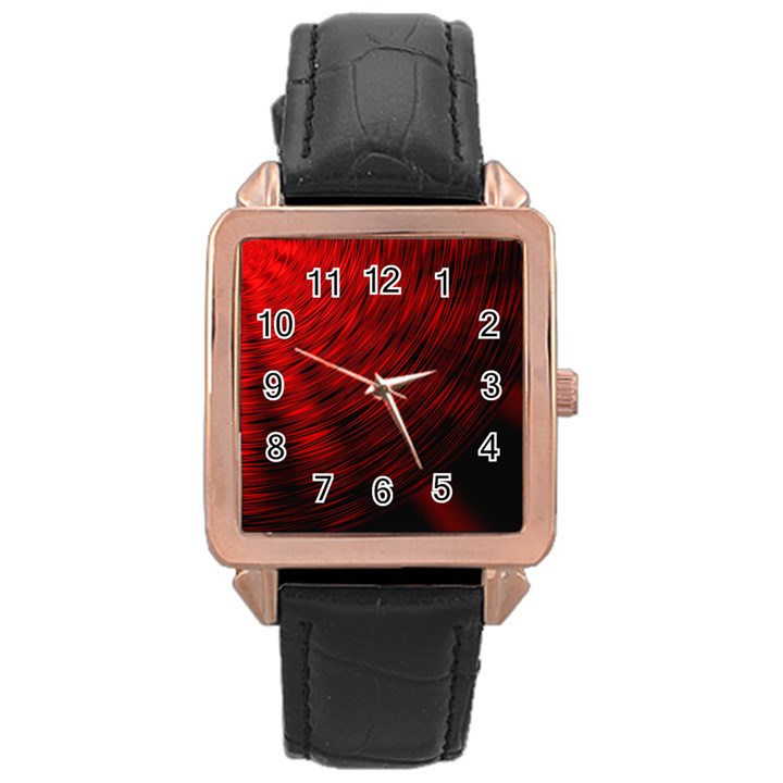 A Large Background With A Burst Design And Lots Of Details Rose Gold Leather Watch 