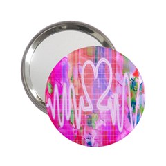 Watercolour Heartbeat Monitor 2 25  Handbag Mirrors by Simbadda