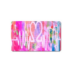 Watercolour Heartbeat Monitor Magnet (name Card) by Simbadda