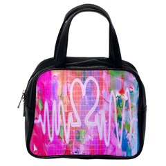 Watercolour Heartbeat Monitor Classic Handbags (one Side) by Simbadda