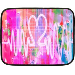 Watercolour Heartbeat Monitor Fleece Blanket (mini) by Simbadda