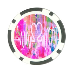 Watercolour Heartbeat Monitor Poker Chip Card Guard (10 Pack) by Simbadda