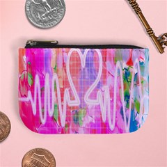 Watercolour Heartbeat Monitor Mini Coin Purses by Simbadda