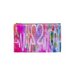 Watercolour Heartbeat Monitor Cosmetic Bag (small)  by Simbadda