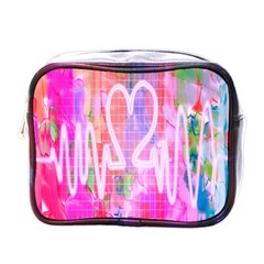 Watercolour Heartbeat Monitor Mini Toiletries Bags by Simbadda