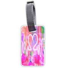 Watercolour Heartbeat Monitor Luggage Tags (one Side)  by Simbadda