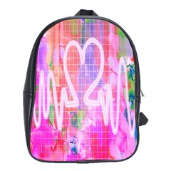 Watercolour Heartbeat Monitor School Bags (xl)  by Simbadda