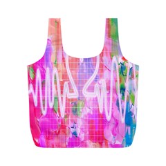 Watercolour Heartbeat Monitor Full Print Recycle Bags (m)  by Simbadda