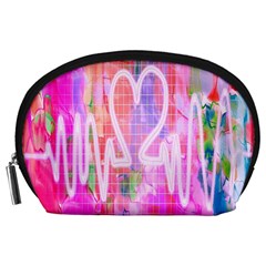 Watercolour Heartbeat Monitor Accessory Pouches (large)  by Simbadda