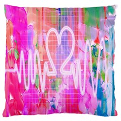 Watercolour Heartbeat Monitor Standard Flano Cushion Case (two Sides) by Simbadda