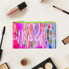 Watercolour Heartbeat Monitor Cosmetic Bag (xs) by Simbadda