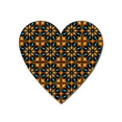 Abstract Daisies Heart Magnet by Simbadda