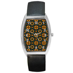 Abstract Daisies Barrel Style Metal Watch by Simbadda