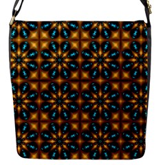 Abstract Daisies Flap Messenger Bag (s) by Simbadda