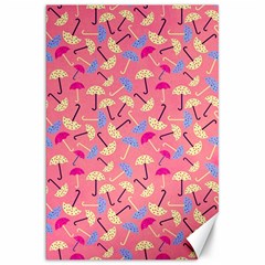 Umbrella Seamless Pattern Pink Canvas 20  X 30   by Simbadda