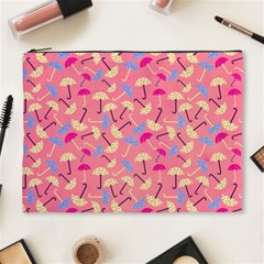 Umbrella Seamless Pattern Pink Cosmetic Bag (xl) by Simbadda