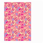 Umbrella Seamless Pattern Pink Small Garden Flag (Two Sides) Front