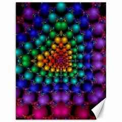 Mirror Fractal Balls On Black Background Canvas 12  X 16   by Simbadda