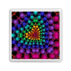 Mirror Fractal Balls On Black Background Memory Card Reader (square)  by Simbadda