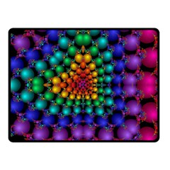 Mirror Fractal Balls On Black Background Double Sided Fleece Blanket (small)  by Simbadda