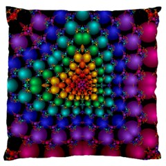 Mirror Fractal Balls On Black Background Standard Flano Cushion Case (two Sides) by Simbadda