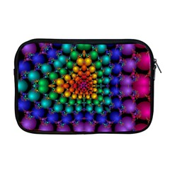 Mirror Fractal Balls On Black Background Apple Macbook Pro 17  Zipper Case by Simbadda