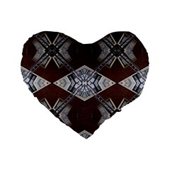 Ladder Against Wall Abstract Alternative Version Standard 16  Premium Flano Heart Shape Cushions by Simbadda