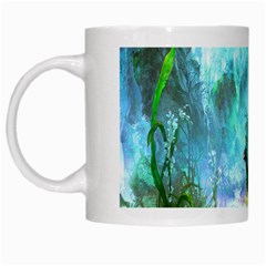 Beautiful Peacock Colorful White Mugs by Simbadda