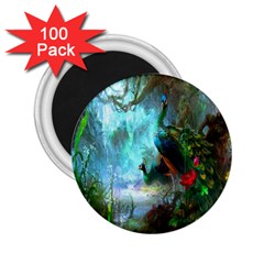 Beautiful Peacock Colorful 2 25  Magnets (100 Pack)  by Simbadda