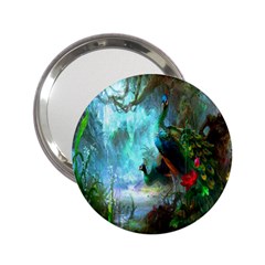 Beautiful Peacock Colorful 2 25  Handbag Mirrors by Simbadda