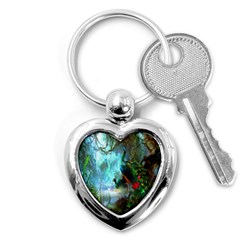 Beautiful Peacock Colorful Key Chains (heart)  by Simbadda