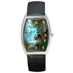 Beautiful Peacock Colorful Barrel Style Metal Watch by Simbadda