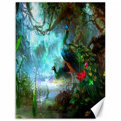 Beautiful Peacock Colorful Canvas 12  X 16   by Simbadda