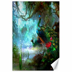 Beautiful Peacock Colorful Canvas 20  X 30   by Simbadda