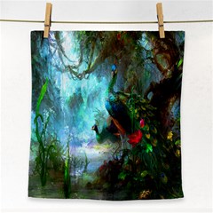 Beautiful Peacock Colorful Face Towel by Simbadda