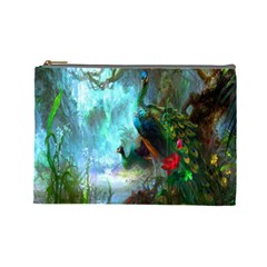 Beautiful Peacock Colorful Cosmetic Bag (large)  by Simbadda