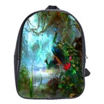 Beautiful Peacock Colorful School Bags(Large)  Front