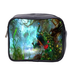 Beautiful Peacock Colorful Mini Toiletries Bag 2-side by Simbadda