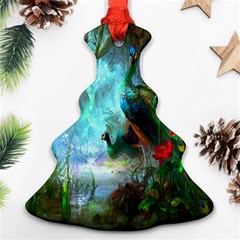 Beautiful Peacock Colorful Christmas Tree Ornament (two Sides) by Simbadda