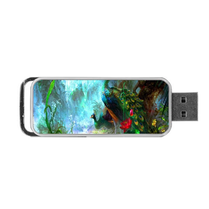 Beautiful Peacock Colorful Portable USB Flash (Two Sides)