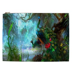 Beautiful Peacock Colorful Cosmetic Bag (xxl)  by Simbadda