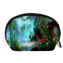 Beautiful Peacock Colorful Accessory Pouches (large)  by Simbadda