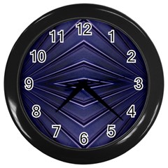 Blue Metal Abstract Alternative Version Wall Clocks (Black)