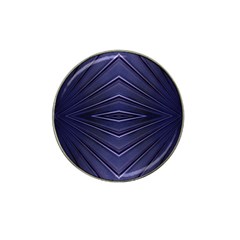 Blue Metal Abstract Alternative Version Hat Clip Ball Marker