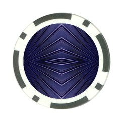 Blue Metal Abstract Alternative Version Poker Chip Card Guard (10 pack)