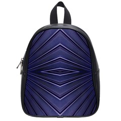 Blue Metal Abstract Alternative Version School Bags (Small) 