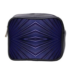 Blue Metal Abstract Alternative Version Mini Toiletries Bag 2-side by Simbadda