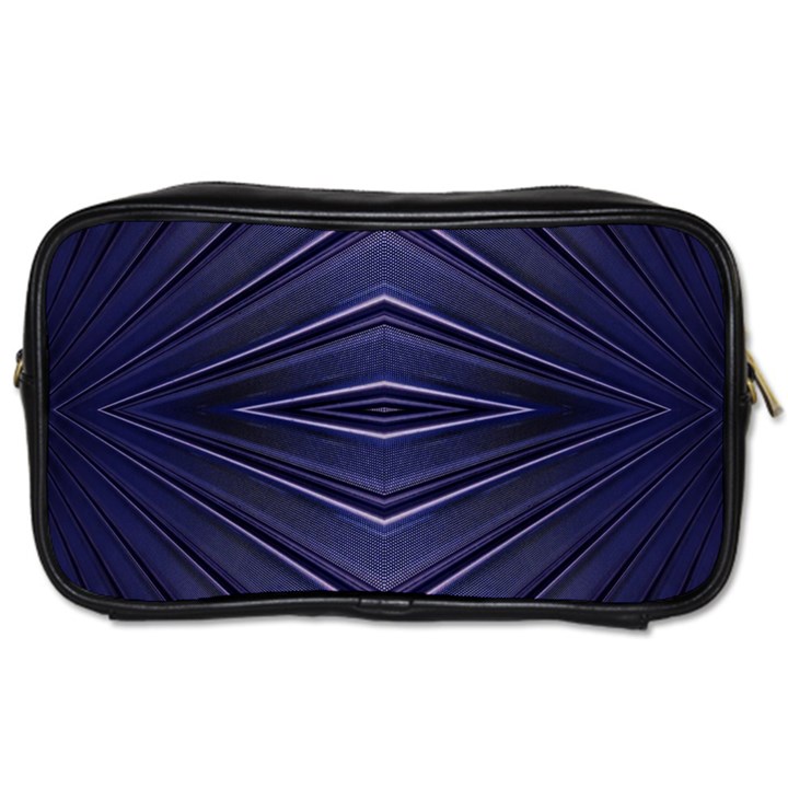 Blue Metal Abstract Alternative Version Toiletries Bags