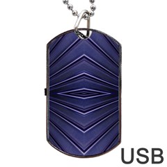 Blue Metal Abstract Alternative Version Dog Tag USB Flash (Two Sides)