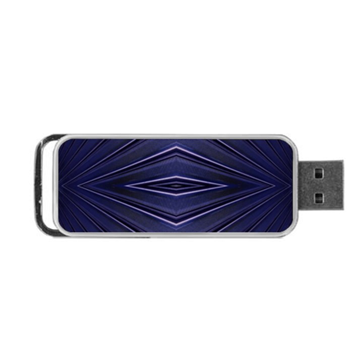 Blue Metal Abstract Alternative Version Portable USB Flash (One Side)